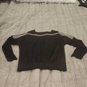 Black Long Sleeve Top with Silver Accents Size XL!